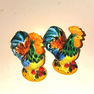 CIC CERAMIC 🐓 ROOSTER SALT & PEPPER SHAKERS